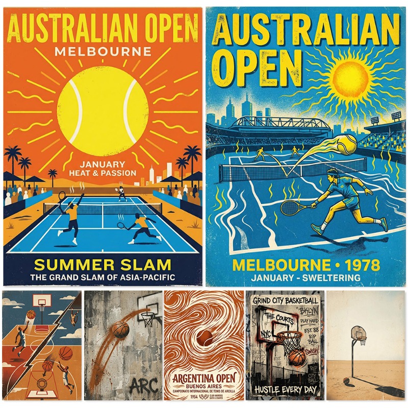 Badminton Quotes - Arte Mural Vintage de Tenis y
