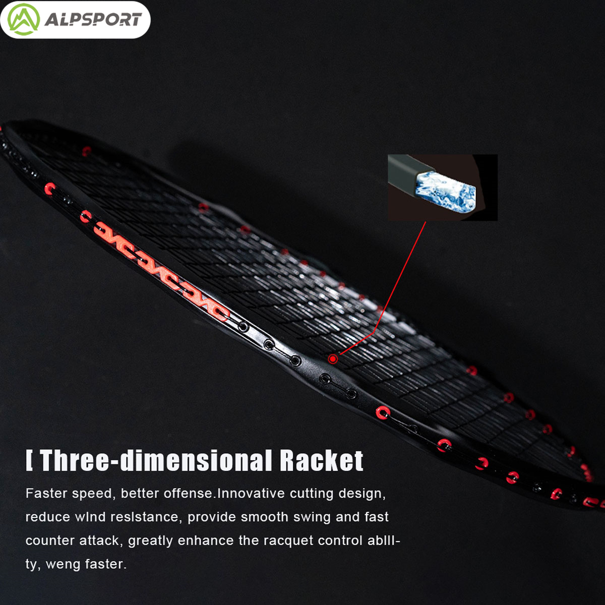 Alpsport MH-V5 5U 75g Ondulado - Li Ning Racket reseña y precio